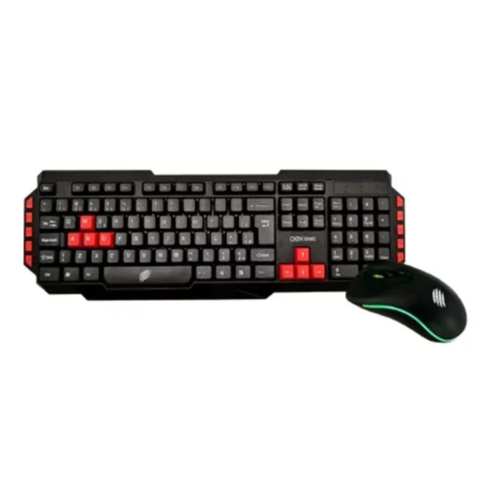 Kit Teclado E Mouse Com Fio Gamer 1000/1600/2400dpi Tm307 Preto Oex